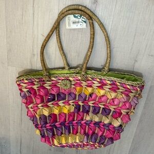 Colorful Woven Tote Bag
